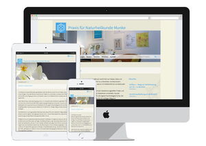 Screenshot: Website für Naturheilpraxis