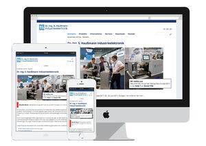 Screenshot einer Website für ein Hersteller von Industrieelektronik