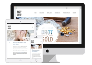 Website für Atelier für Brot und Gold - Langeoog