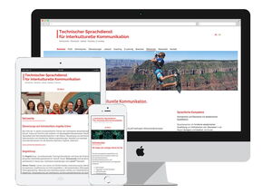 Screenshot: Website für Technischer Sprachdienst für interkulturelle Kommunikation