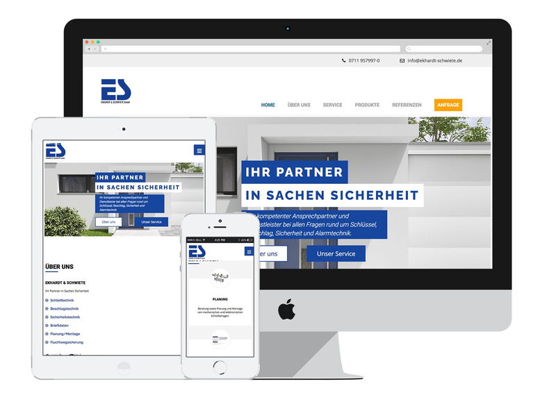 Website für Ekhardt & Schwiete, Fellbach Website für Ekhardt & Schwiete, Fellbach