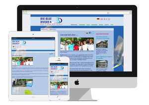 Screenshot: Website Big Blue Divers - Tauchresort Seychellen