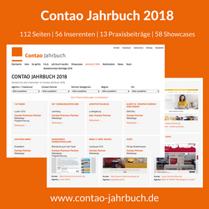 Grafik mit Text: Contao Jahrbuch 2017