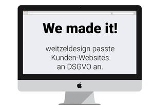 Grafik mit Text: Anpassungen an die DSGVO